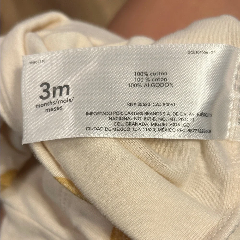 Carter's Cream and Gold Heart Bodysuit